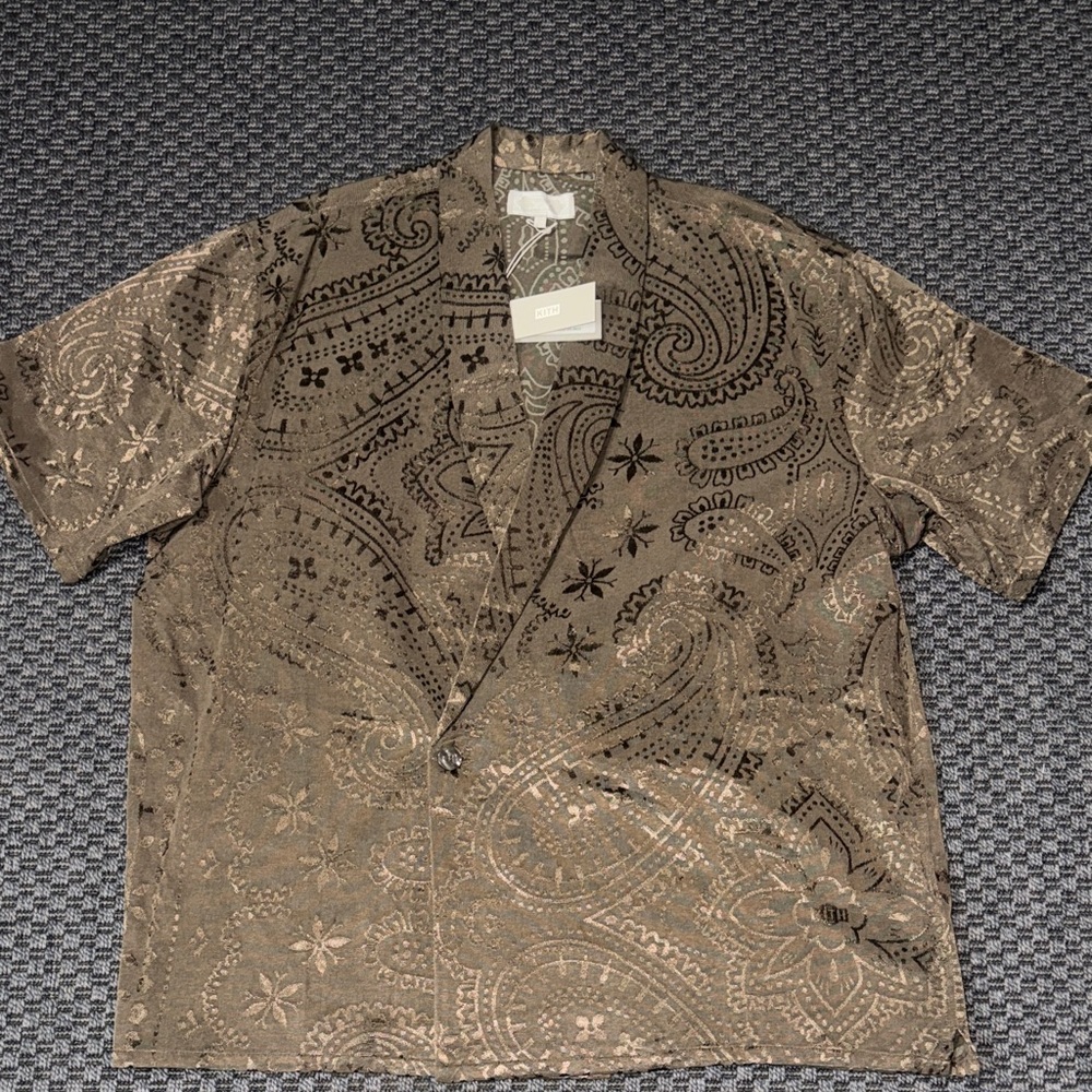 Kith Dark Brown Paisley Shirt